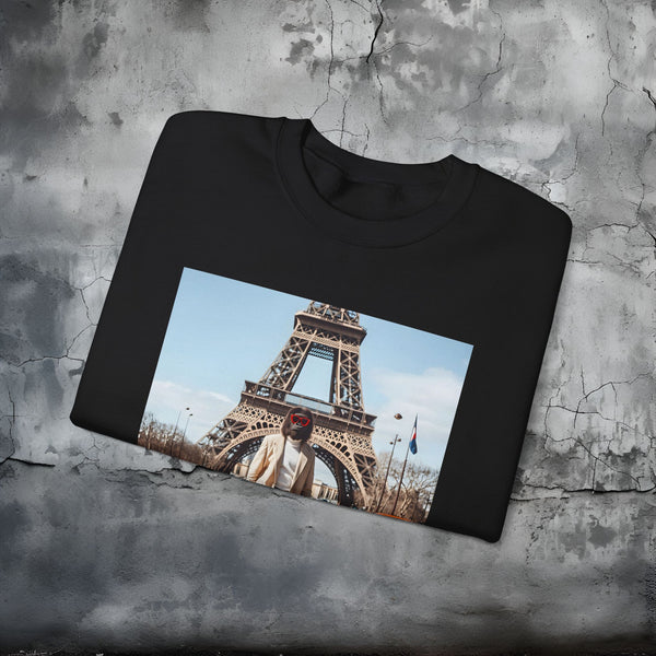 Eiffel Tower Street Photo Crewneck Sweatshirt