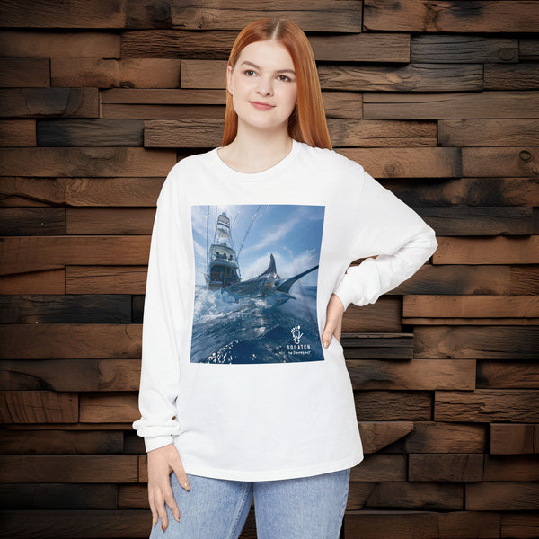 Deep Blue - Marlin Offshore Fishing Long Sleeve Tee — Saltwater Tournament Crew Shirt