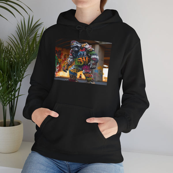 Graffiti Squatch Hoodie — Urban Street Art Pullover
