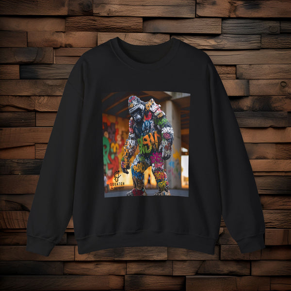 Graffiti Squatch Crewneck Sweatshirt — Urban Street Art Pullover